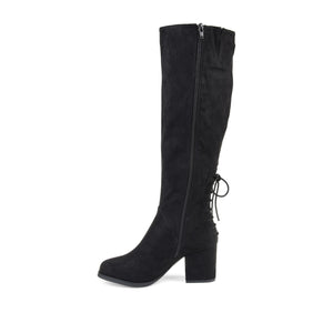 LEEDA KNEE-HIGH BOOTS IN FAUX SUEDE