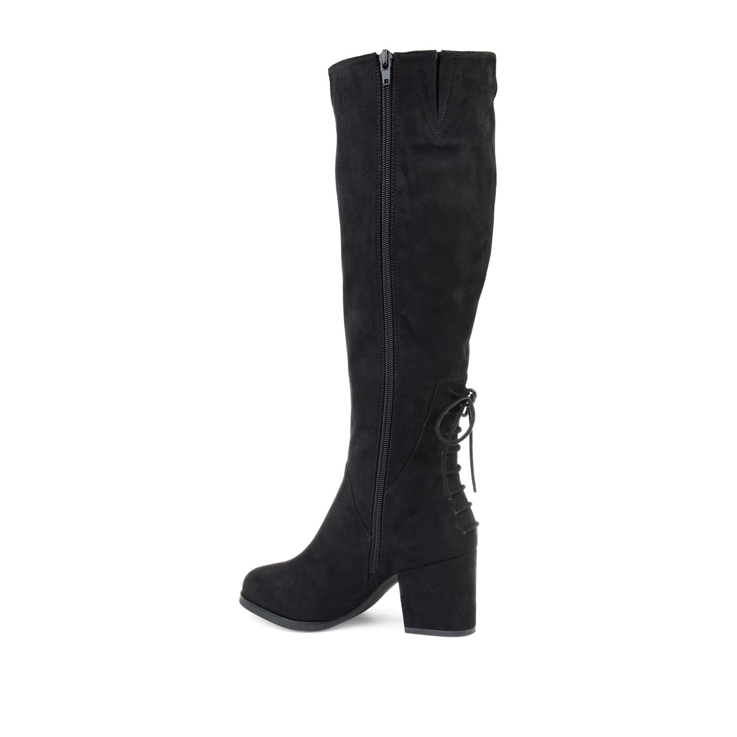LEEDA KNEE-HIGH BOOTS IN FAUX SUEDE