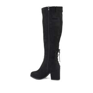 LEEDA KNEE-HIGH BOOTS IN FAUX SUEDE