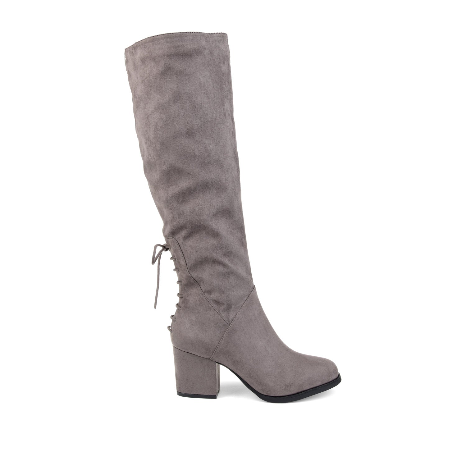 LEEDA KNEE-HIGH BOOTS IN FAUX SUEDE