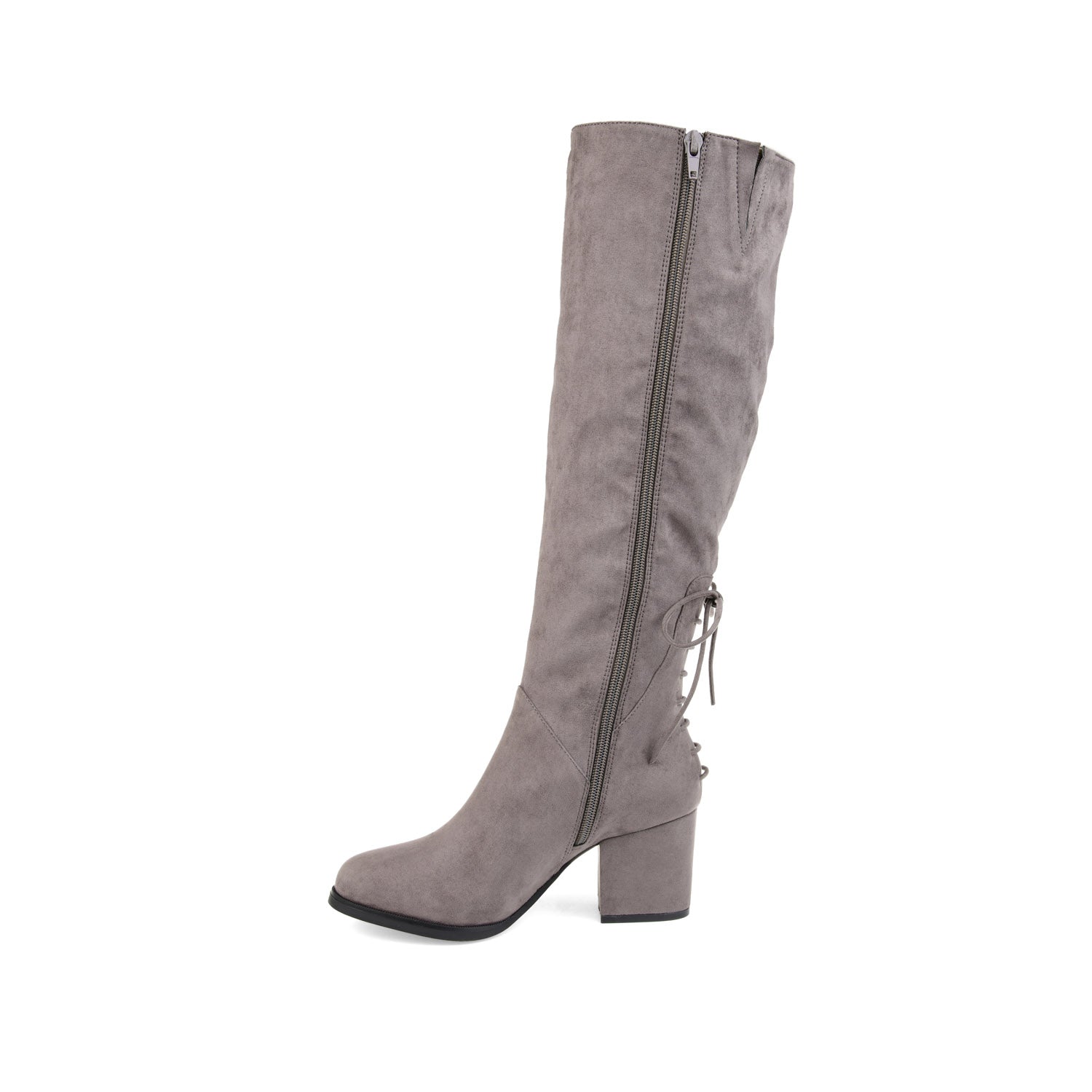 LEEDA KNEE-HIGH BOOTS IN FAUX SUEDE