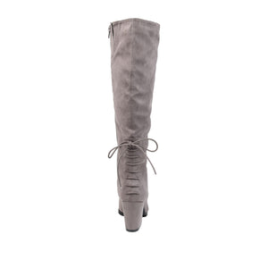 LEEDA KNEE-HIGH BOOTS IN FAUX SUEDE