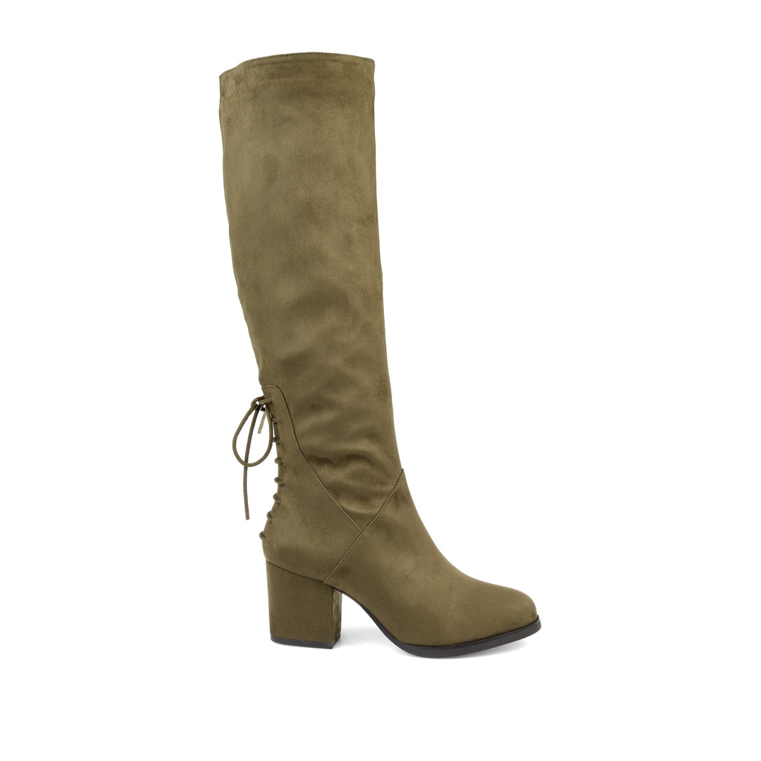 LEEDA KNEE-HIGH BOOTS IN FAUX SUEDE