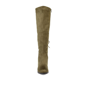 LEEDA KNEE-HIGH BOOTS IN FAUX SUEDE
