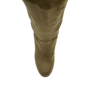 LEEDA KNEE-HIGH BOOTS IN FAUX SUEDE