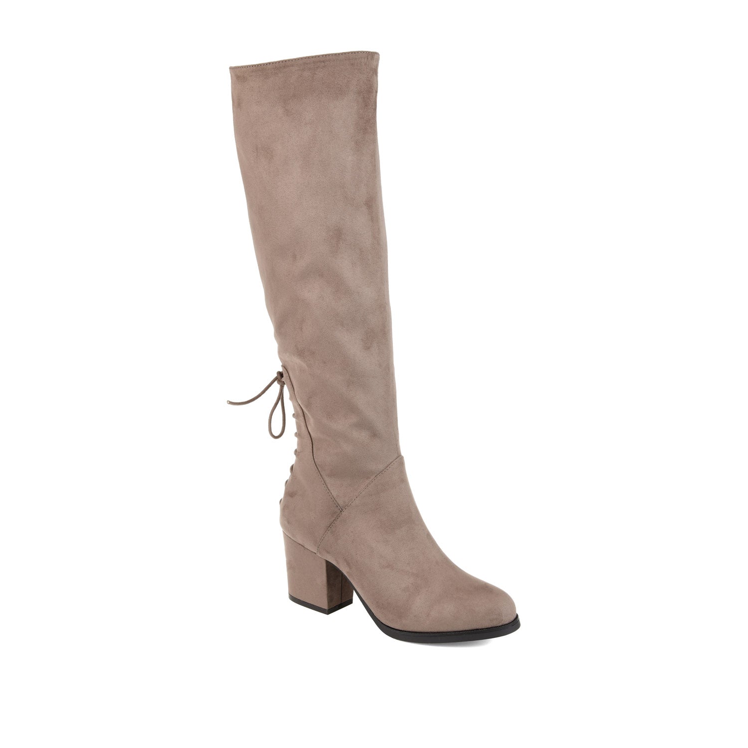 LEEDA KNEE-HIGH BOOTS IN FAUX SUEDE
