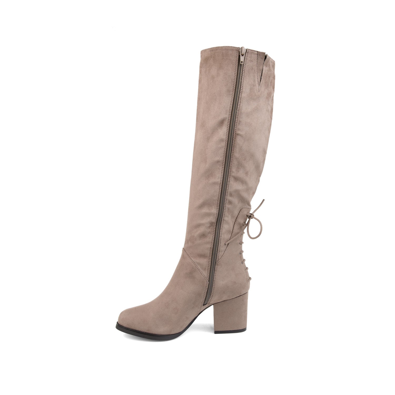 LEEDA KNEE-HIGH BOOTS IN FAUX SUEDE