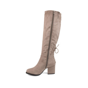 LEEDA KNEE-HIGH BOOTS IN FAUX SUEDE