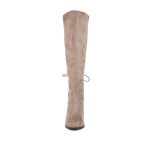 LEEDA KNEE-HIGH BOOTS IN FAUX SUEDE