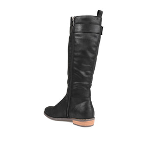 LELANNI KNEE-HIGH BOOTS IN WIDE CALF - Black PU