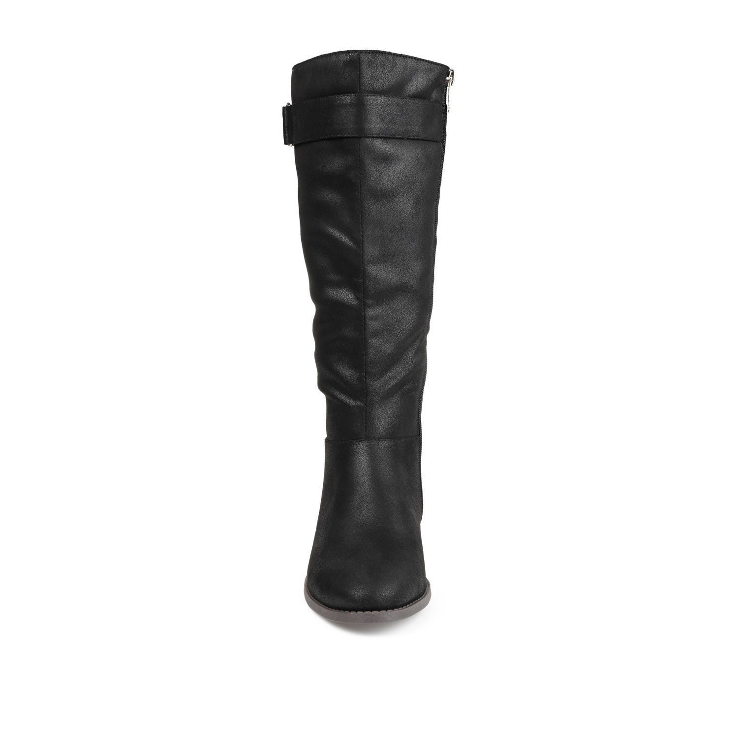 LELANNI KNEE-HIGH BOOTS IN WIDE CALF - Black PU