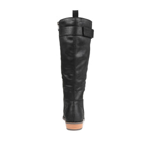 LELANNI KNEE-HIGH BOOTS IN WIDE CALF - Black PU
