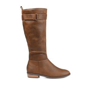 LELANNI KNEE-HIGH BOOTS IN X-WIDE CALF - Brown PU