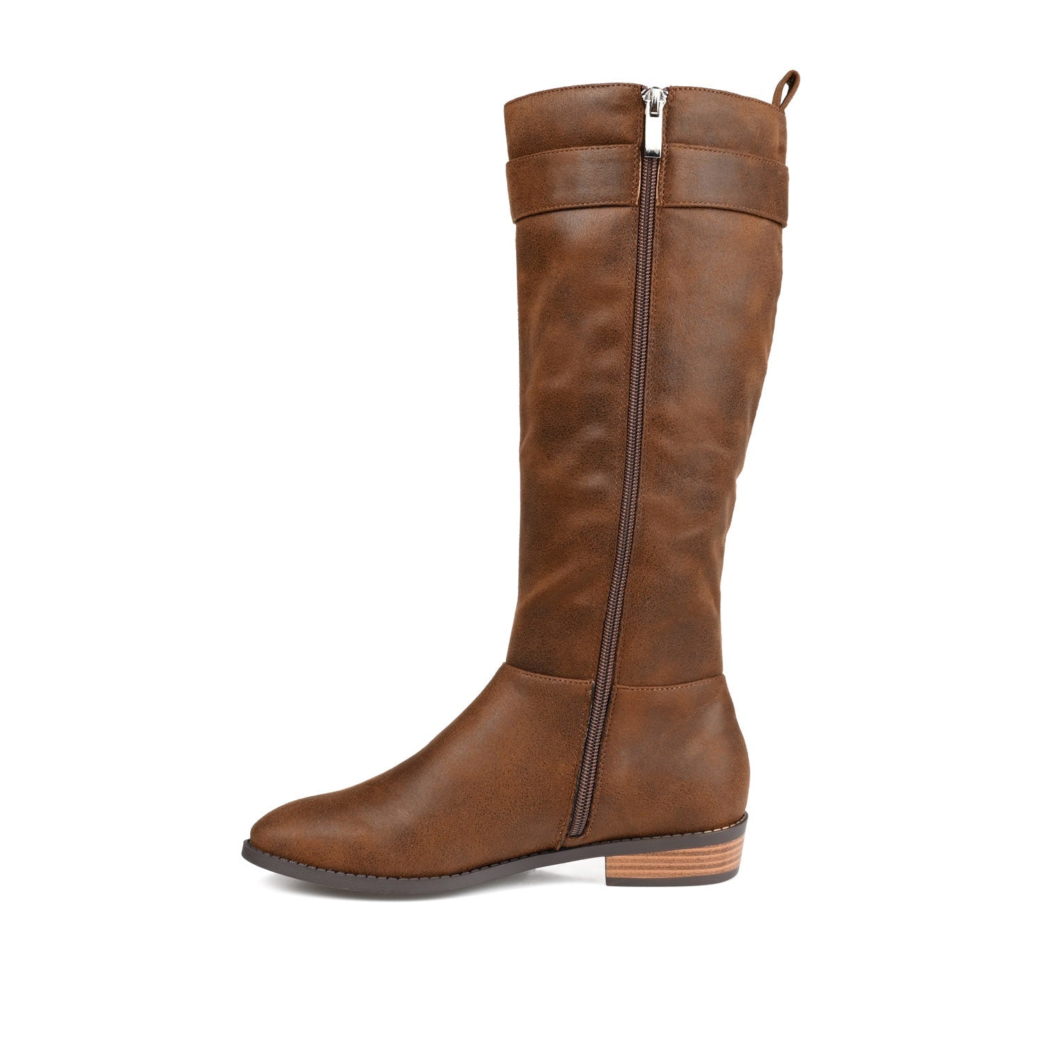 LELANNI KNEE-HIGH BOOTS IN X-WIDE CALF - Brown PU