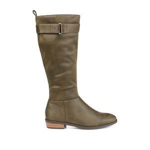 LELANNI KNEE-HIGH BOOTS IN X-WIDE CALF - Green PU