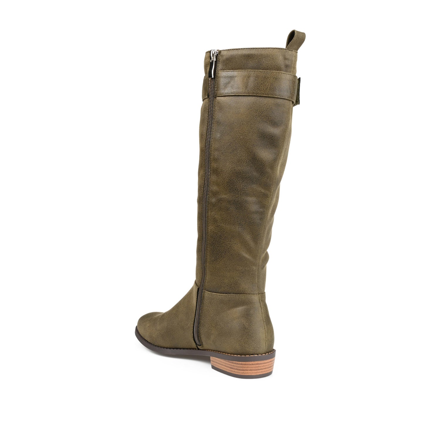 LELANNI KNEE-HIGH BOOTS IN WIDE CALF - Green PU