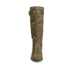 LELANNI KNEE-HIGH BOOTS IN X-WIDE CALF - Green PU