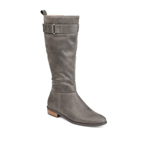 LELANNI KNEE-HIGH BOOTS IN WIDE CALF - Grey PU
