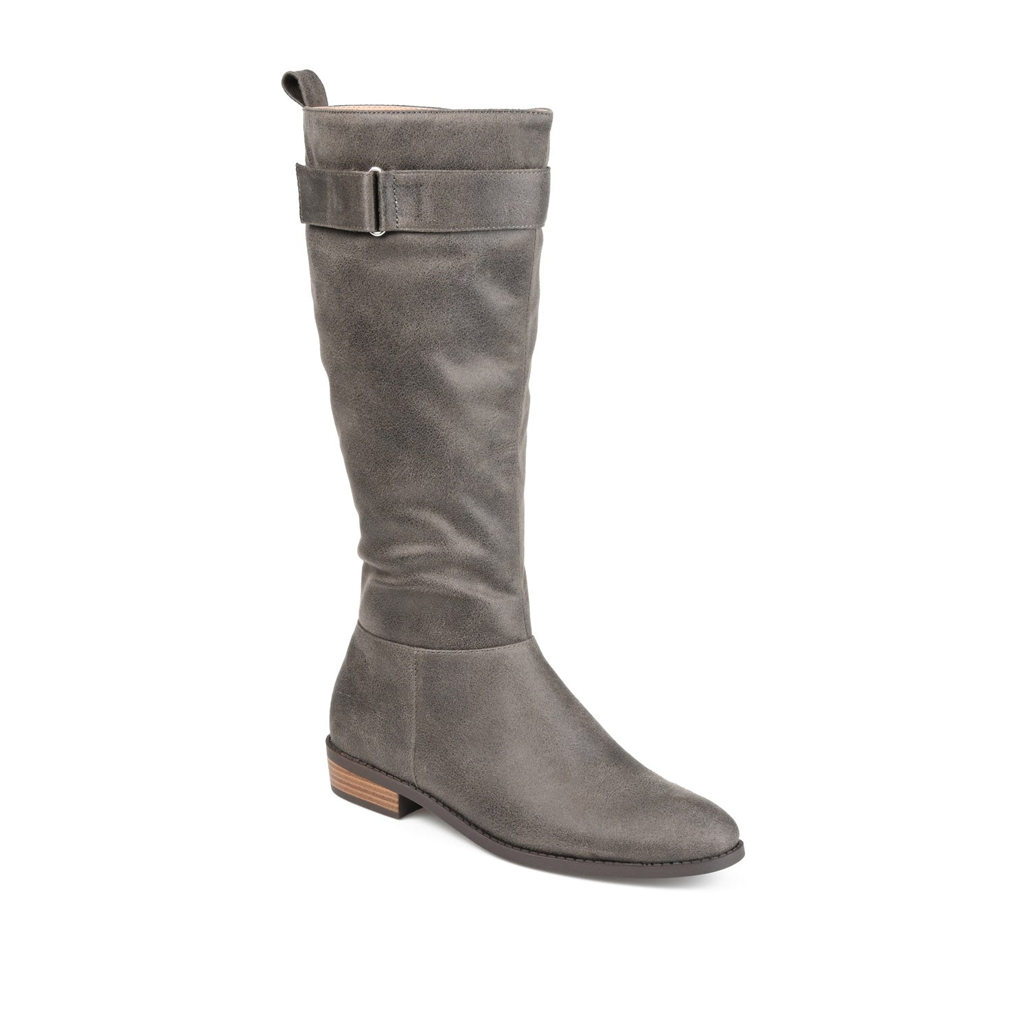 LELANNI KNEE-HIGH BOOTS IN X-WIDE CALF - Grey PU