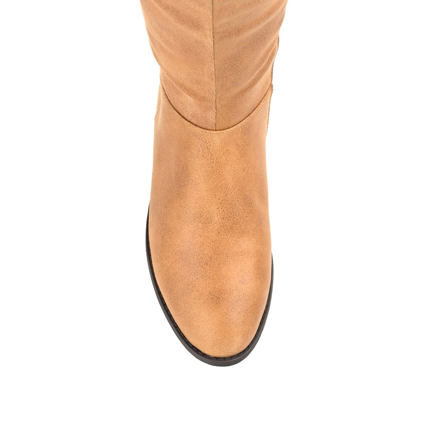 LELANNI KNEE-HIGH BOOTS IN WIDE CALF - Tan PU