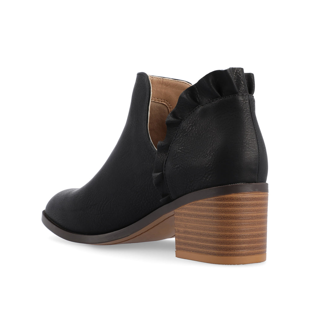 LENNIE BLOCK HEELED BOOTIES IN FAUX LEATHER