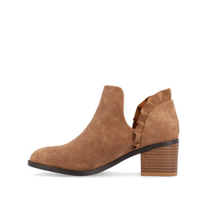 LENNIE BLOCK HEELED BOOTIES IN VEGAN LEATHER - Brown