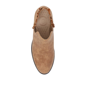 LENNIE BLOCK HEELED BOOTIES IN VEGAN LEATHER - Brown