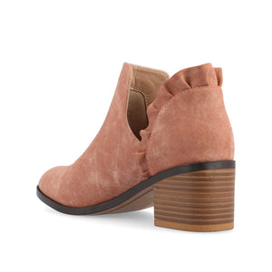 LENNIE BLOCK HEELED BOOTIES IN VEGAN LEATHER - Rose