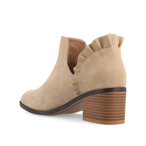 LENNIE BLOCK HEELED BOOTIES IN VEGAN LEATHER - Taupe