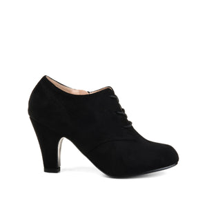 LEONA LACE-UP BOOTIES IN WIDE - Black