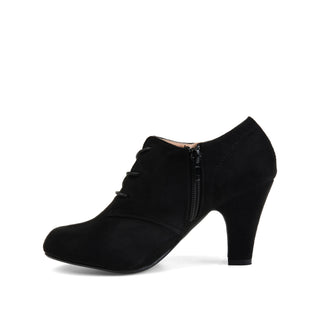 LEONA LACE-UP BOOTIES IN FAUX SUEDE