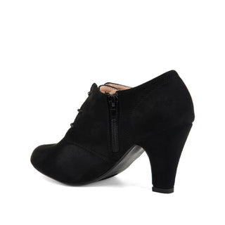 LEONA LACE-UP BOOTIES IN FAUX SUEDE