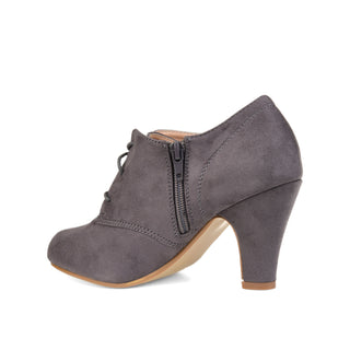 LEONA LACE-UP BOOTIES IN FAUX SUEDE