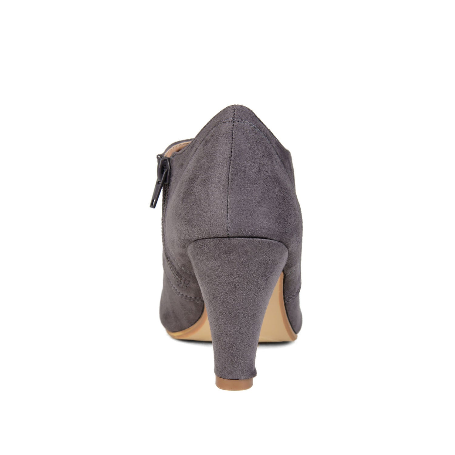 LEONA LACE-UP BOOTIES IN FAUX SUEDE - Grey