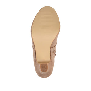 LEONA LACE-UP BOOTIES IN WIDE - Taupe