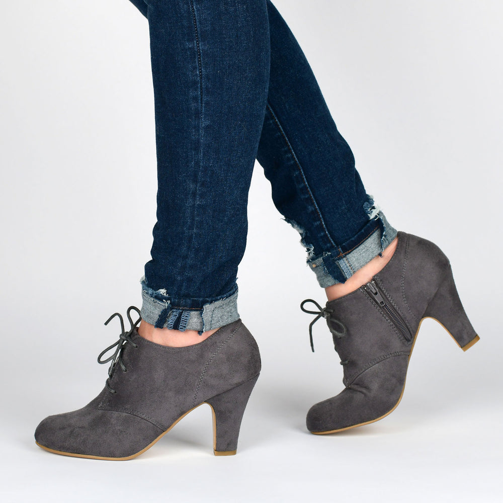 LEONA LACE-UP BOOTIES IN WIDE