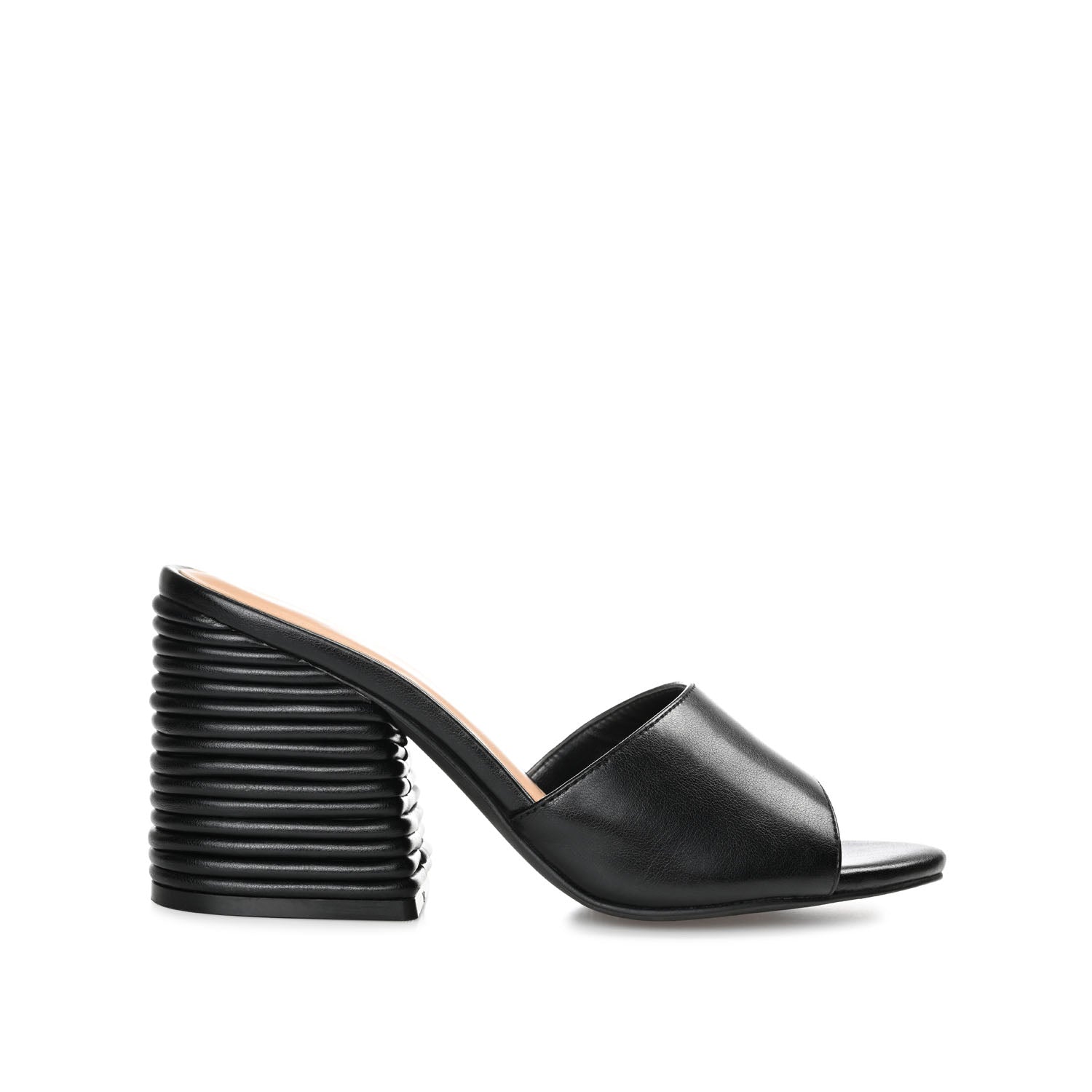 LESLEE MULE HEELS IN FAUX LEATHER