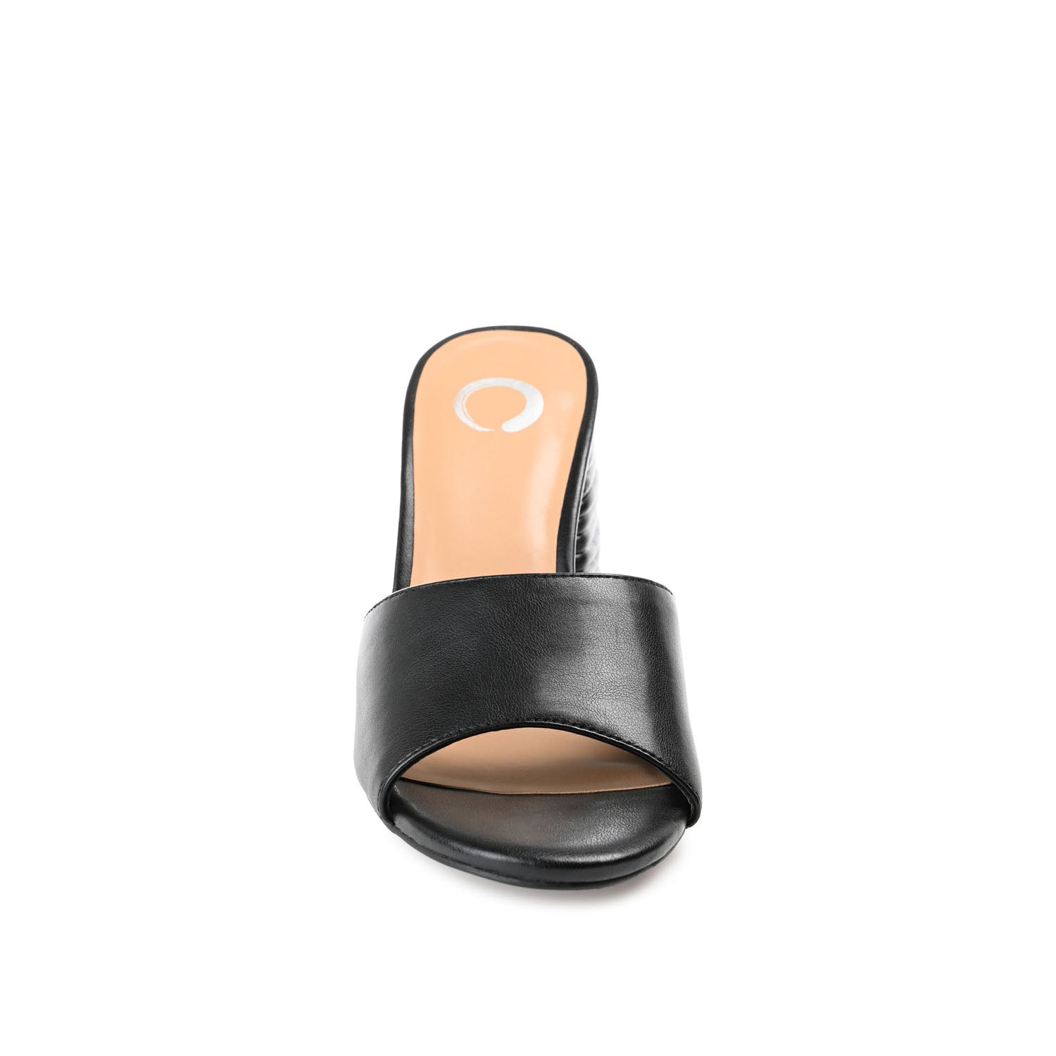 LESLEE MULE HEELS IN VEGAN LEATHER - Black