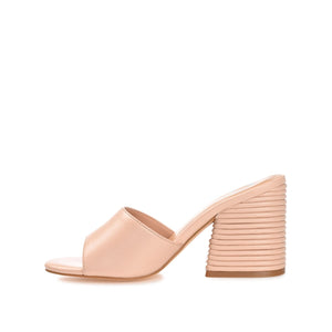 LESLEE MULE HEELS IN VEGAN LEATHER - Nude