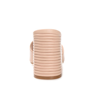 LESLEE MULE HEELS IN VEGAN LEATHER - Nude