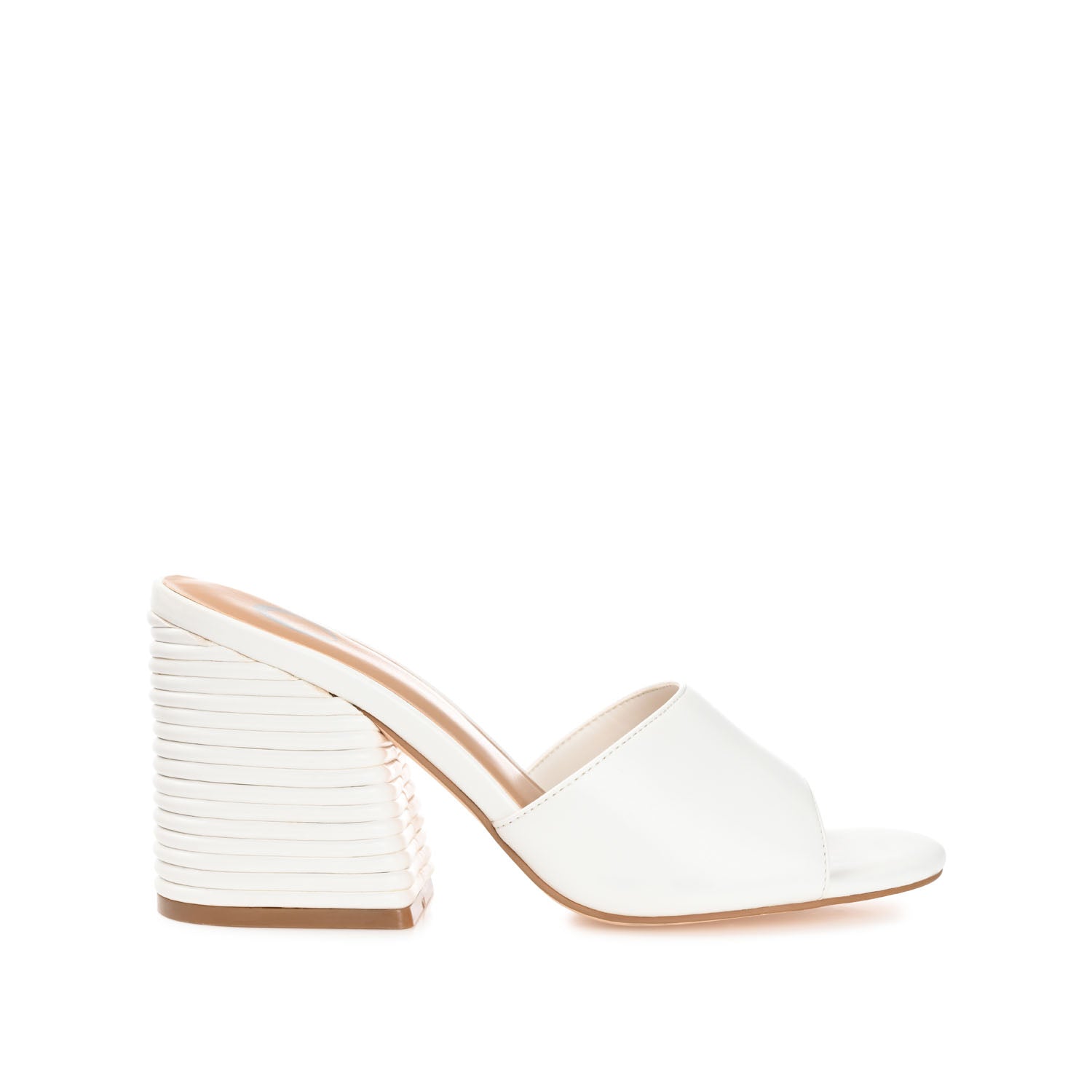 LESLEE MULE HEELS IN FAUX LEATHER