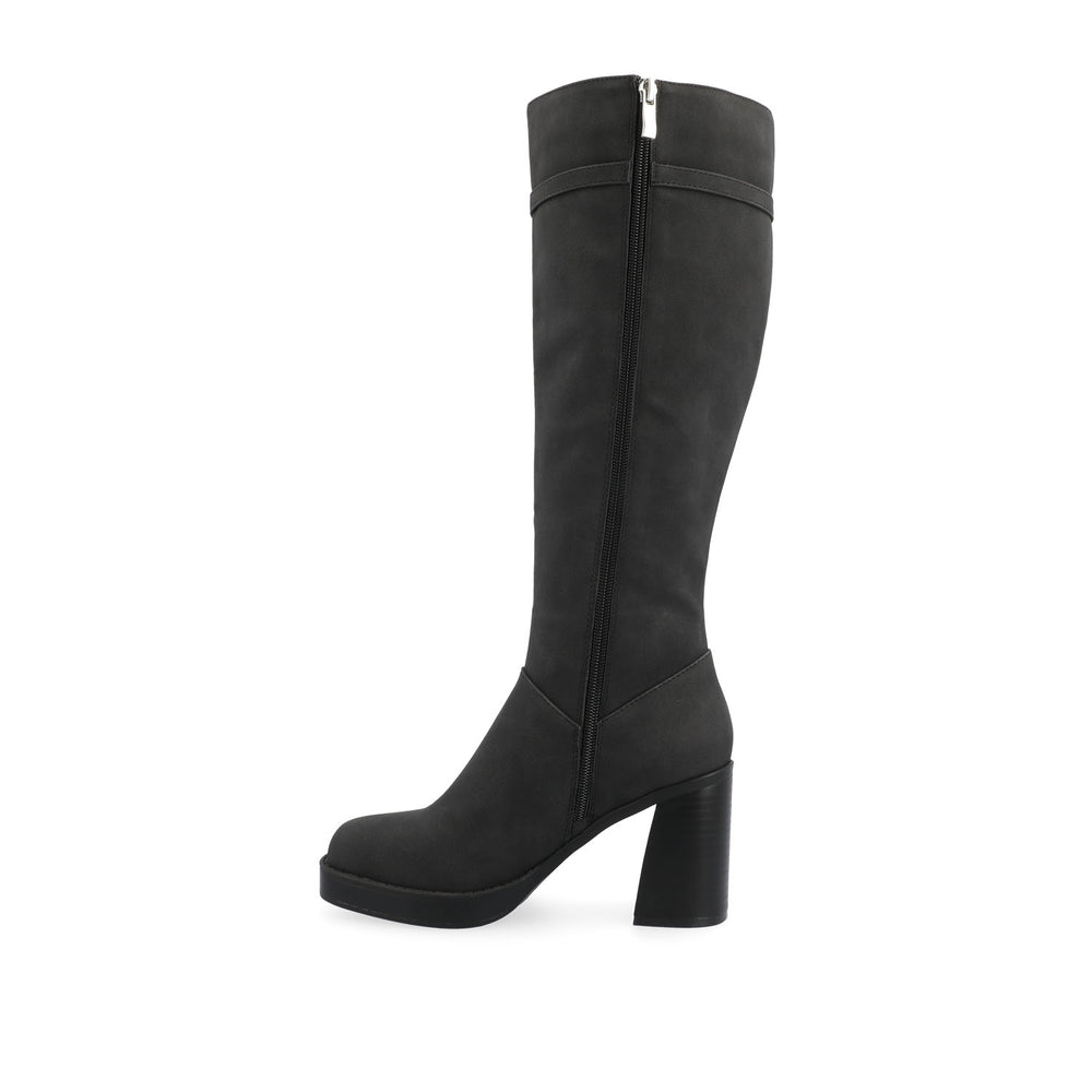 LETICE KNEE HIGH BOOTS IN FAUX LEATHER