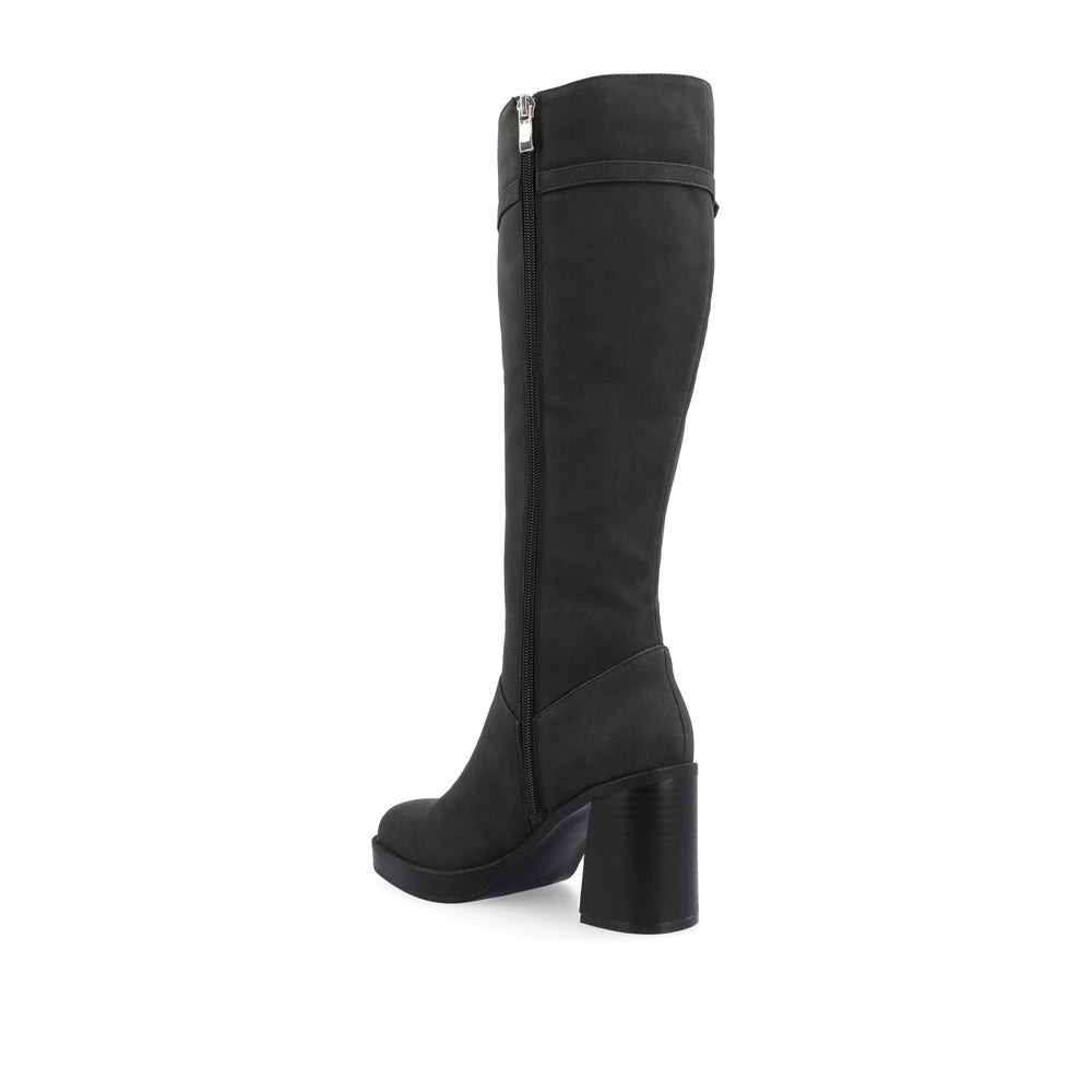 LETICE KNEE HIGH BOOTS IN FAUX LEATHER