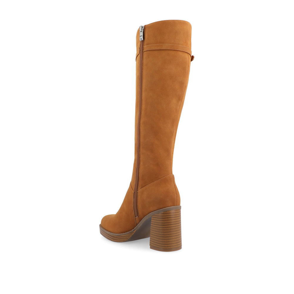 LETICE KNEE HIGH BOOTS IN FAUX LEATHER