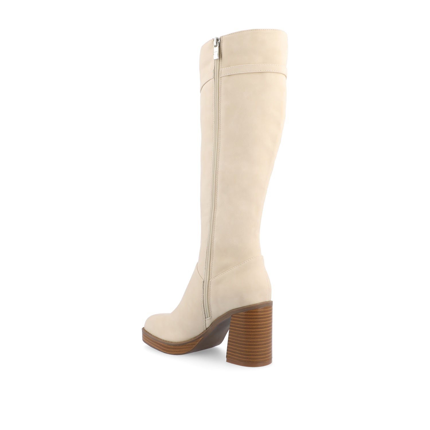 LETICE KNEE HIGH BOOTS IN WIDE CALF - Cream