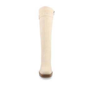 LETICE KNEE HIGH BOOTS IN WIDE CALF - Cream