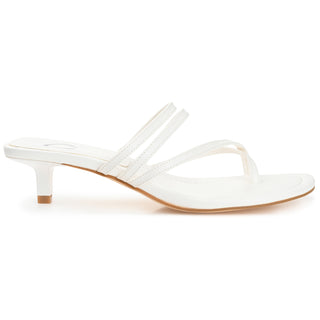 LETTIE HEELED SANDAL IN FAUX LEATHER