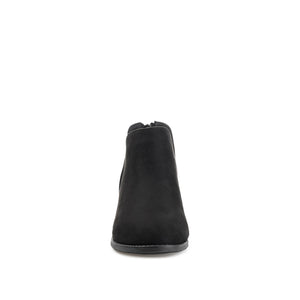 LIVVY ZIP-UP BOOTIES IN FAUX SUEDE - Black