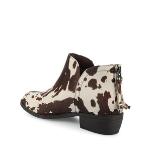 LIVVY ZIP-UP BOOTIES - Cow