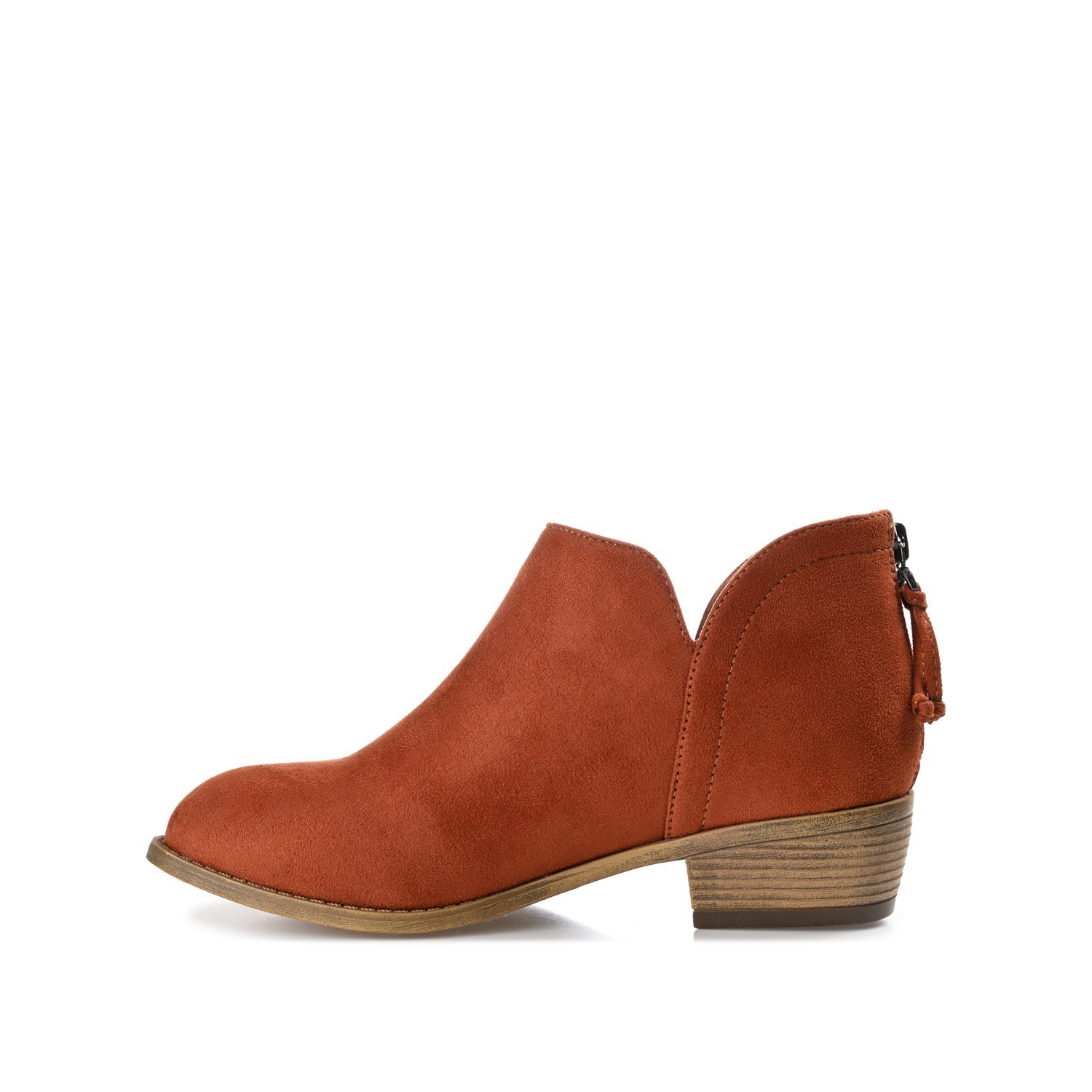 LIVVY ZIP-UP BOOTIES IN FAUX SUEDE - Clay